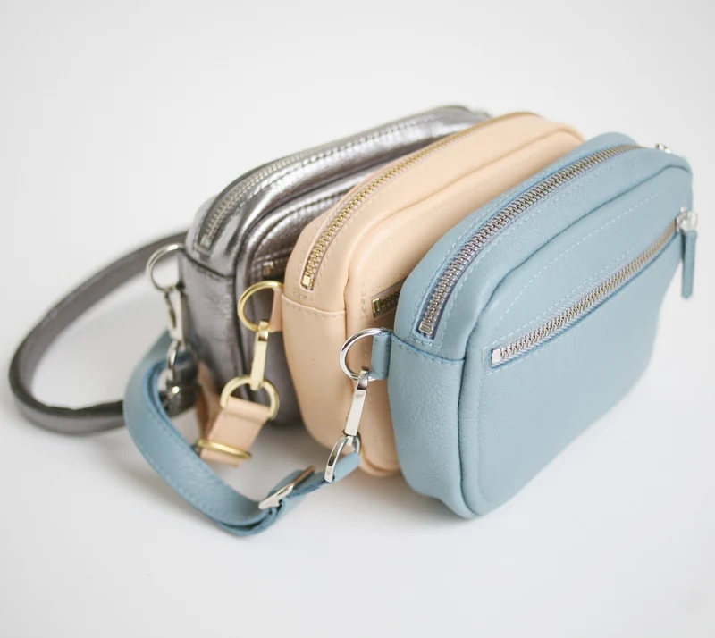 Gürteltasche ZIP Taubenblau