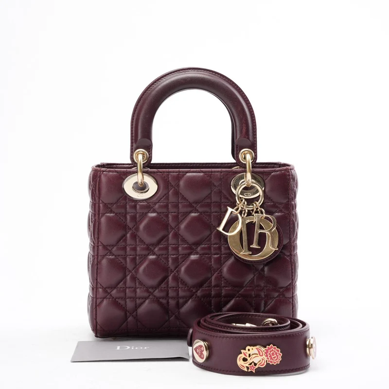 Dior Kleine Lady Dior My ABCDior Tasche in Burgunderrot 2018