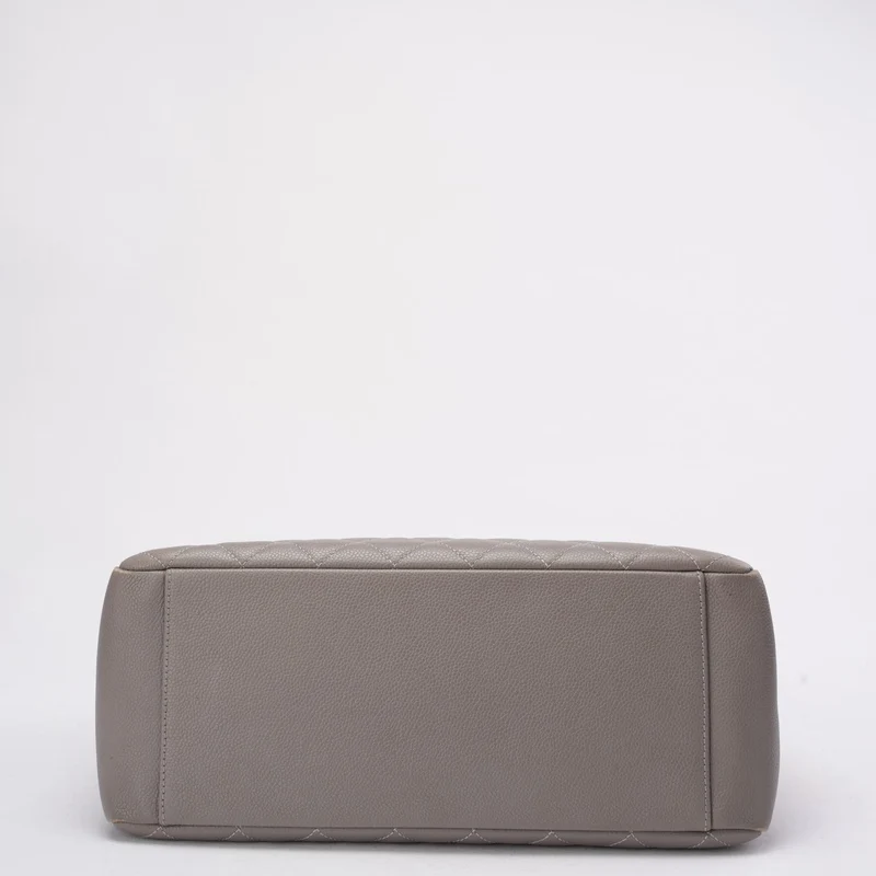 Chanel Grand Shopping Tote (GST) aus grauem Kaviarleder 2012-2013
