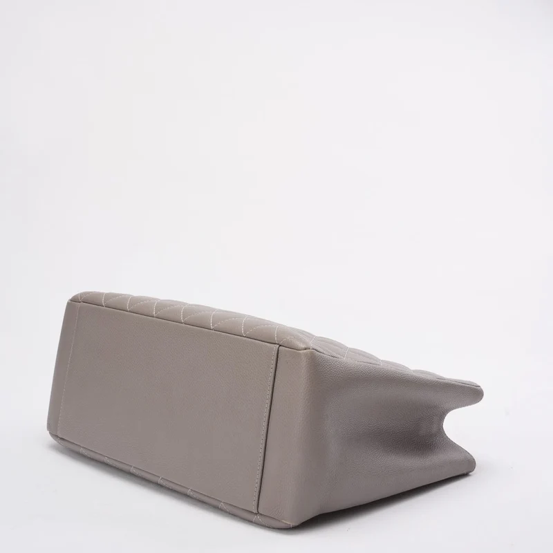 Chanel Grand Shopping Tote (GST) aus grauem Kaviarleder 2012-2013