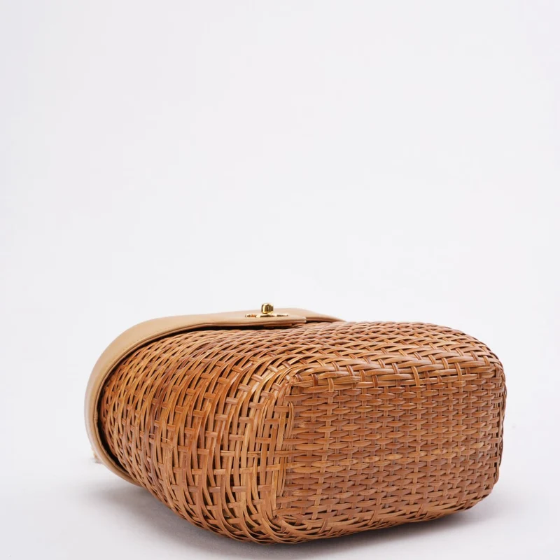 Chanel Vintage Weidenkorb-Umhängetasche 1990er