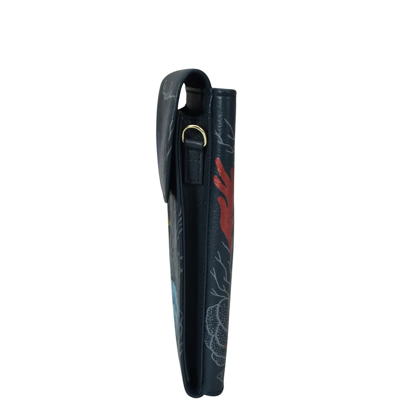 RFID-blockierende Handy-Geldbörse mit Organizer und Umhängetasche – 1795