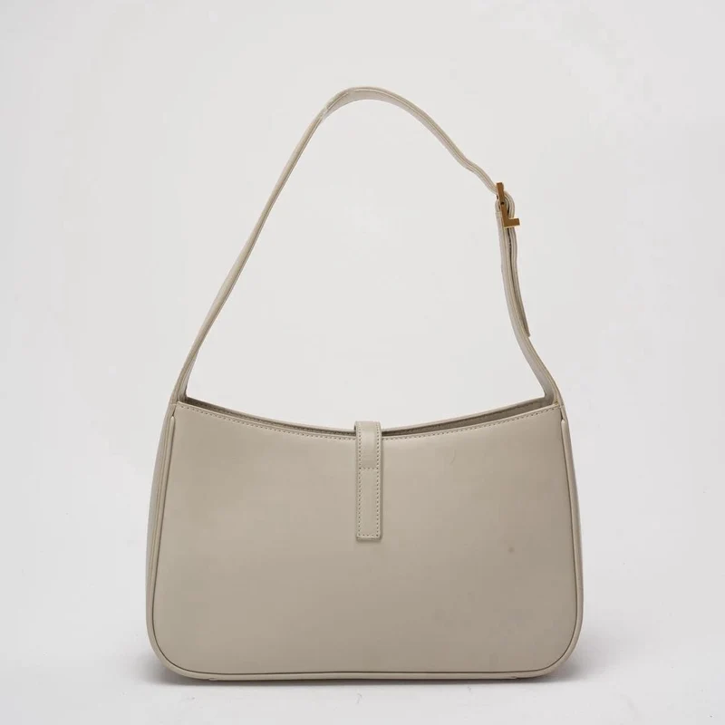 Saint Laurent Paris Le 5 bis 7 weiße Glattledertasche