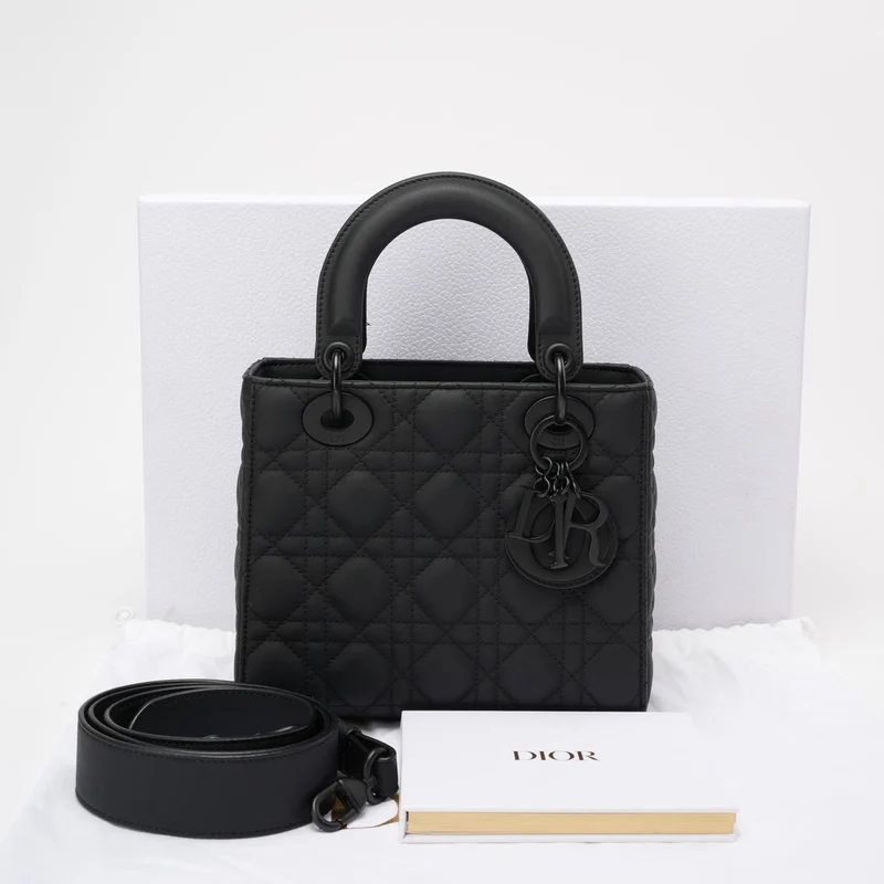 Christian Dior Cannage Klein Mein ABC Dior Lady Dior Schwarz