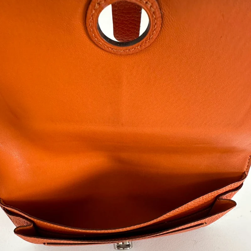 Hermès Dogon GM Togo Lange Brieftasche Orange 2010