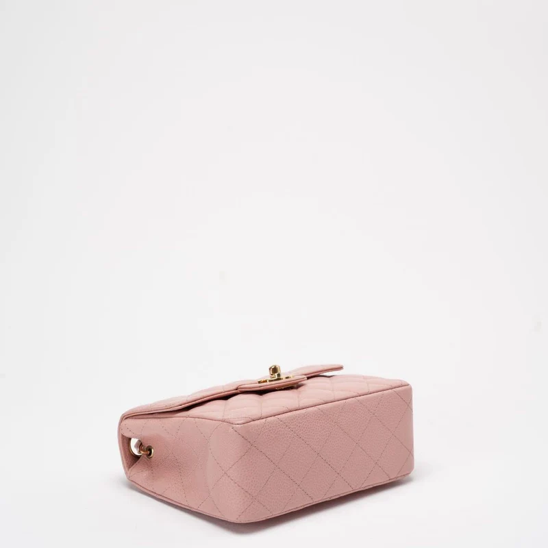 Chanel Vintage Pink Mini Square Classic Flap 2003-2004