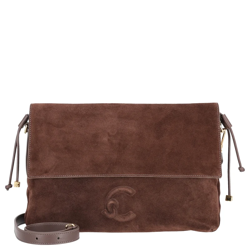Coccinelle Lidia Suede Bim - Schultertasche 31 cm (brunette/brunet)