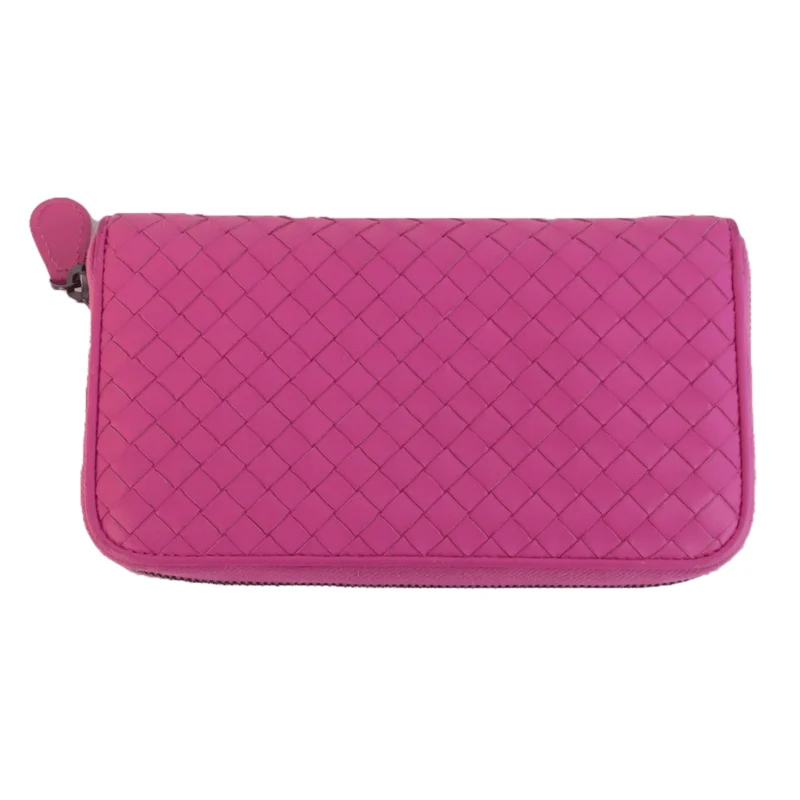 Bottega Veneta Pink Intrecciato Nappa Leather Wallet