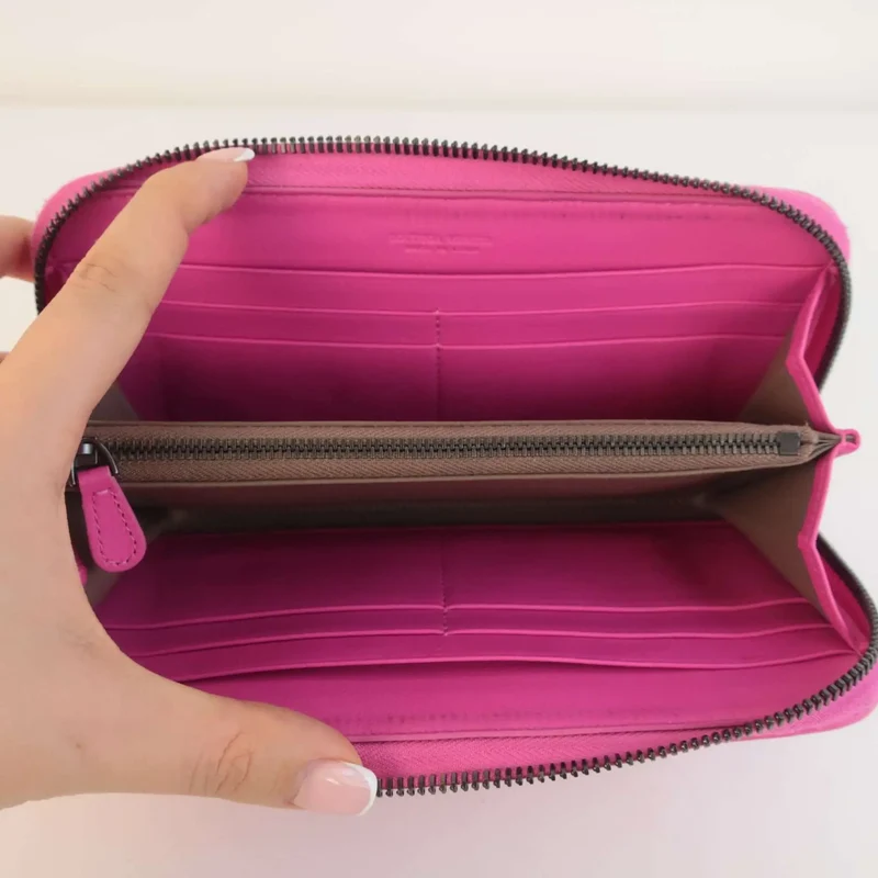 Bottega Veneta Pink Intrecciato Nappa Leather Wallet