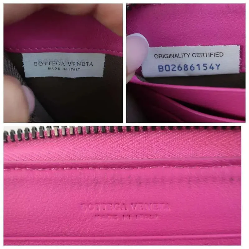 Bottega Veneta Pink Intrecciato Nappa Leather Wallet