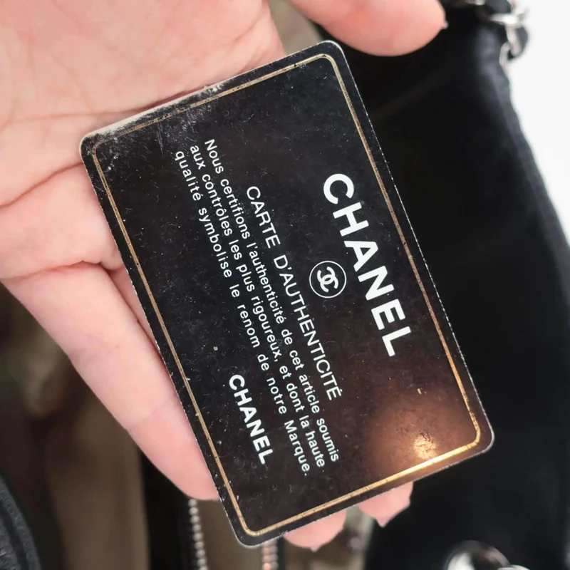 Chanel Black Quilted Caviar Leather Petite Timeless Bag