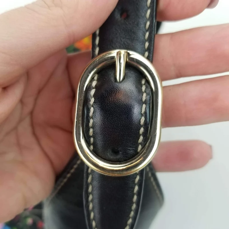 Gucci Flora Bouvier Hobo Medium Black Leather Bag with GHW