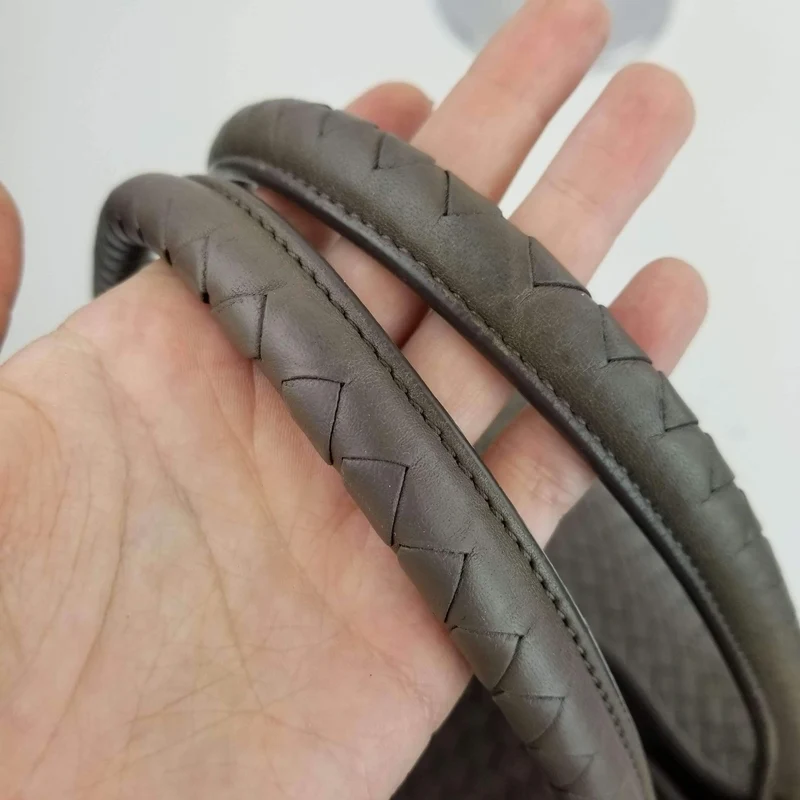 Bottega Veneta Grey Intrecciato Woven Nappa Leather Parachute Bag