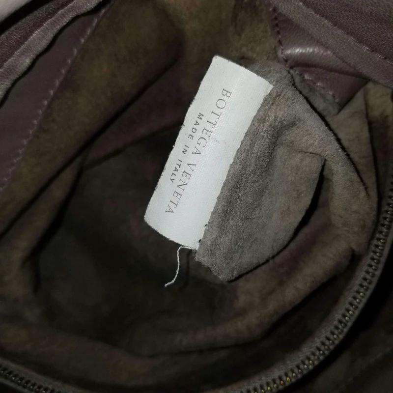 Bottega Veneta Grey Intrecciato Woven Nappa Leather Parachute Bag