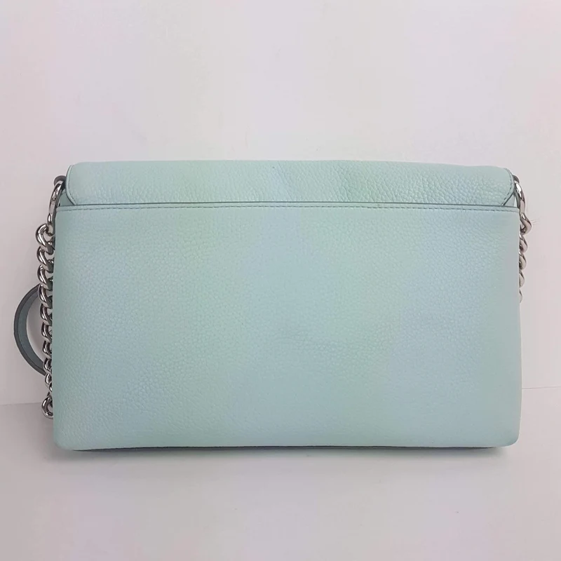 Coach Crosstown Crossbody Bag In Pebble Leather Light Green