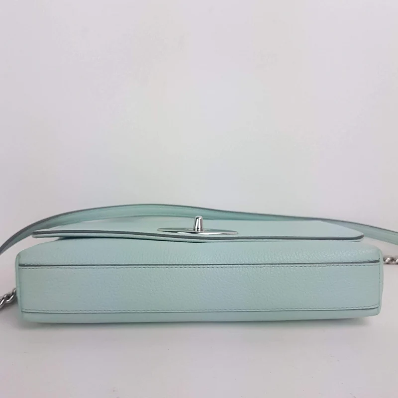 Coach Crosstown Crossbody Bag In Pebble Leather Light Green