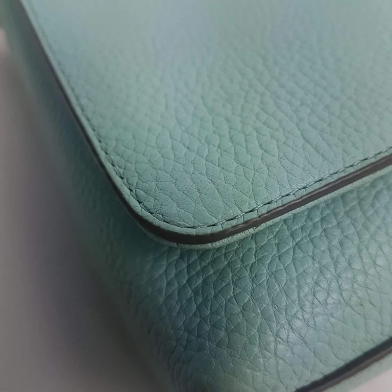 Coach Crosstown Crossbody Bag In Pebble Leather Light Green