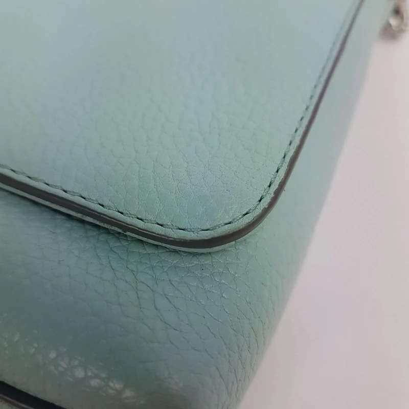 Coach Crosstown Crossbody Bag In Pebble Leather Light Green