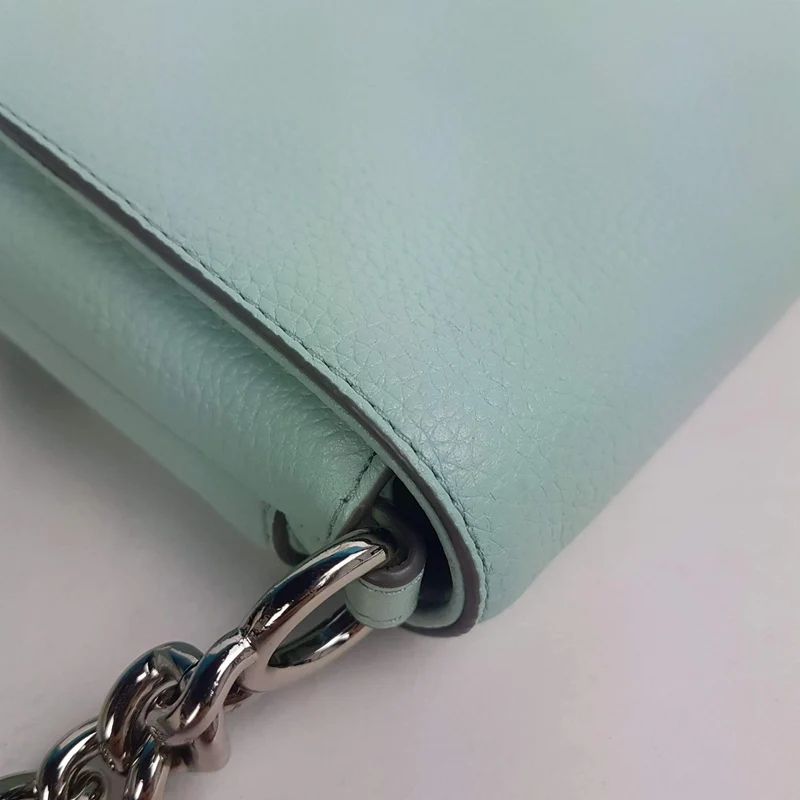 Coach Crosstown Crossbody Bag In Pebble Leather Light Green