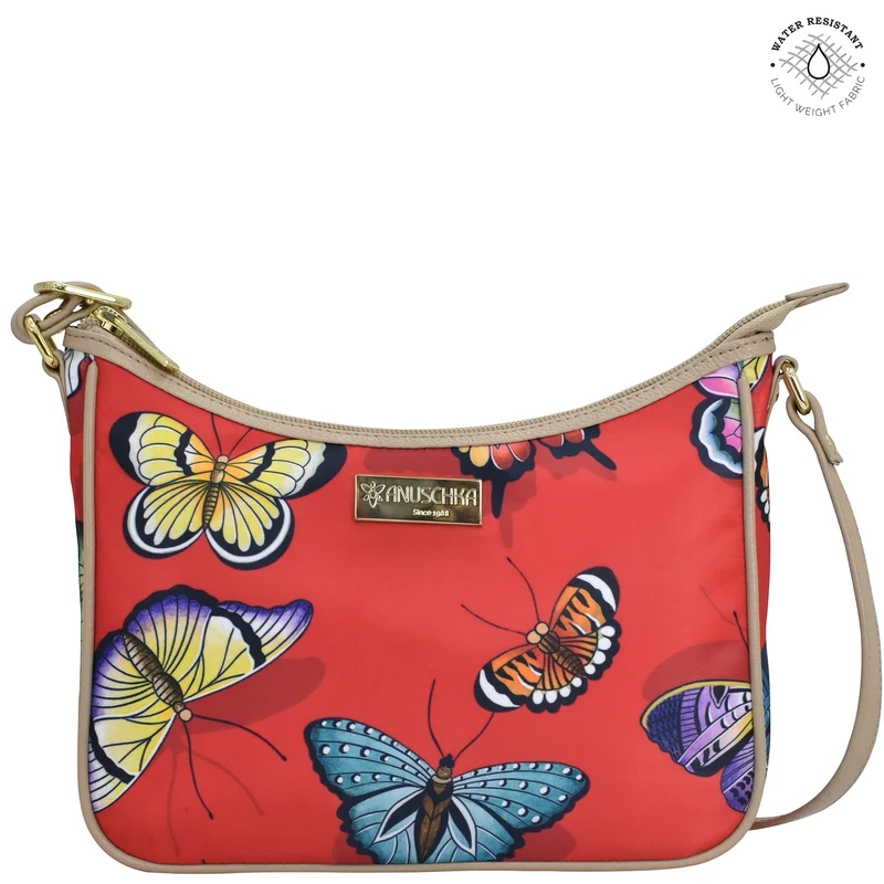 Stoff mit Lederbesatz East/West Hobo - 12013