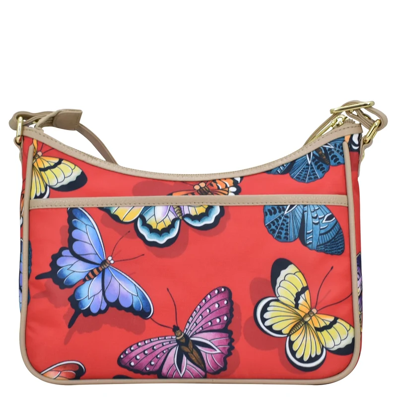 Stoff mit Lederbesatz East/West Hobo - 12013