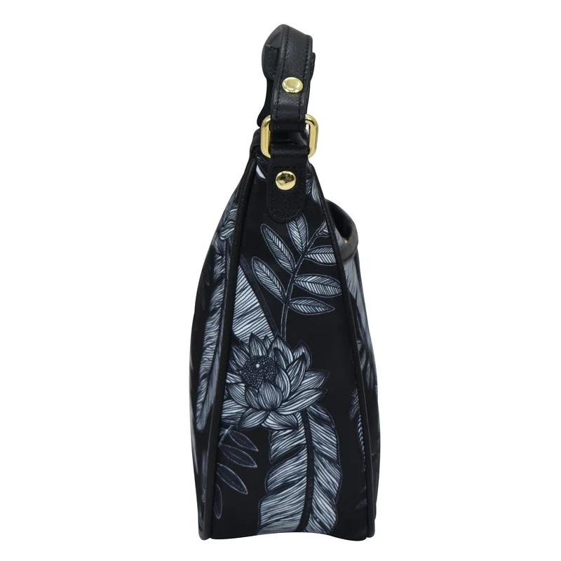 Stoff mit Lederbesatz East/West Hobo - 12013