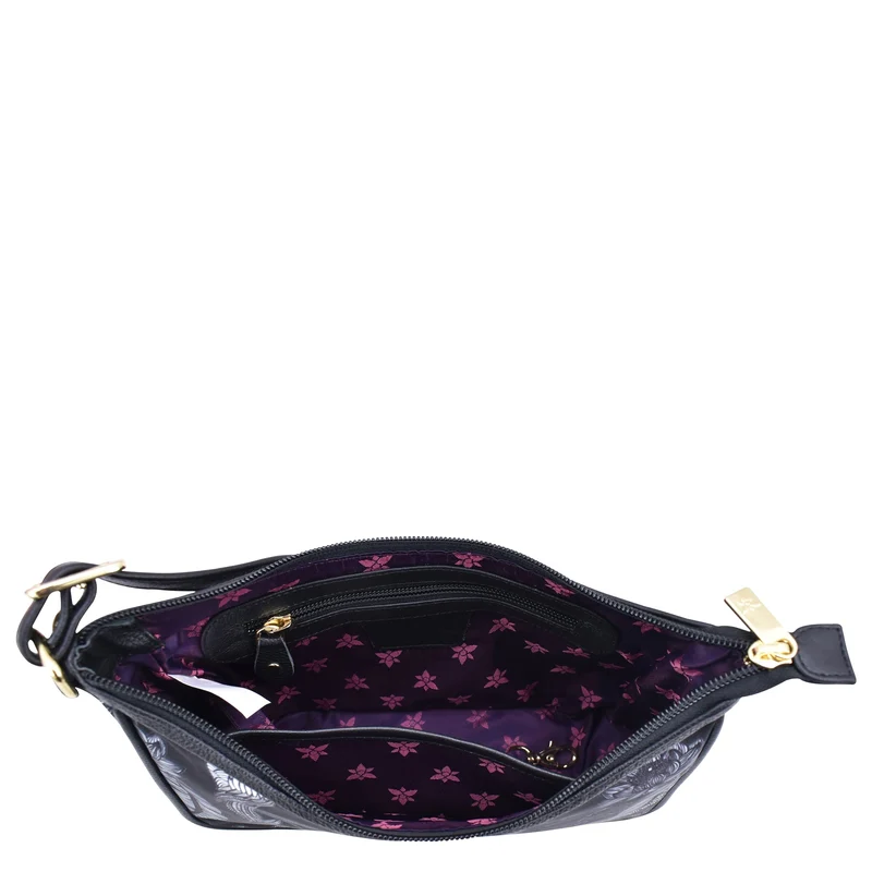 Stoff mit Lederbesatz East/West Hobo - 12013