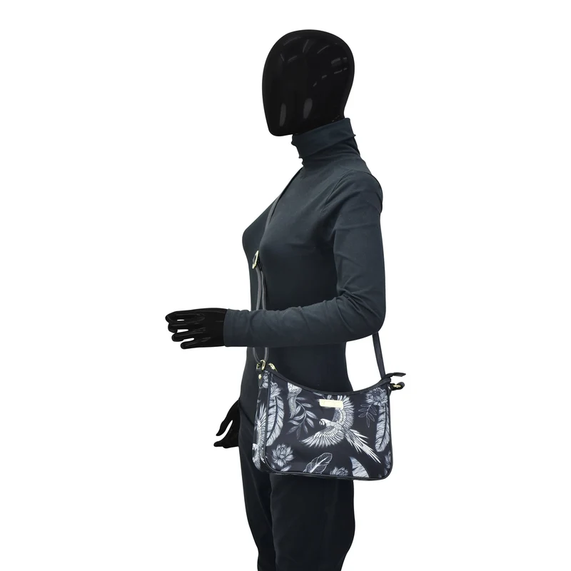 Stoff mit Lederbesatz East/West Hobo - 12013