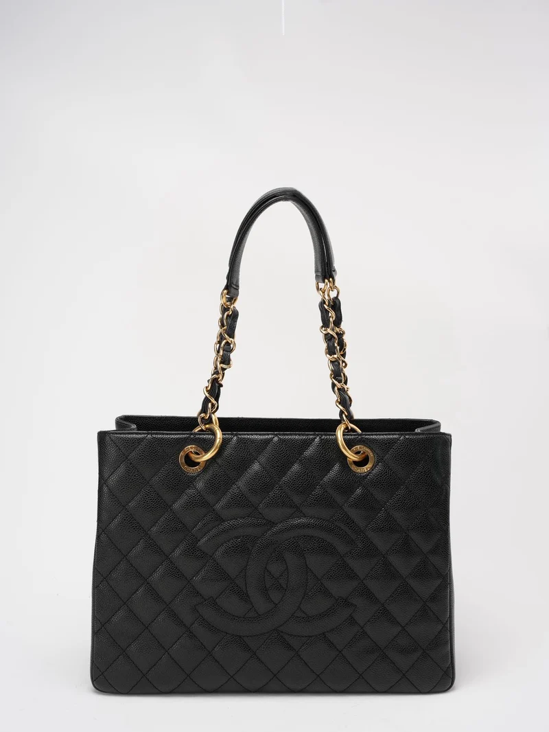 Chanel Schwarze Grand Shopping Tote (GST) 2014-2015