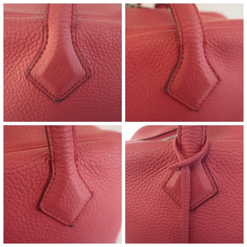 Hermes Rose Jaipur Taurillion Clemence O Square (2011) PHW Victoria II Handbag