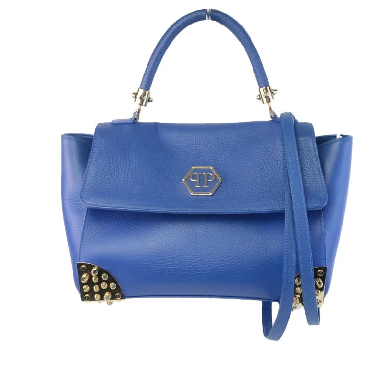 Philipp Plein Blue Crossbody Top Handle Bag