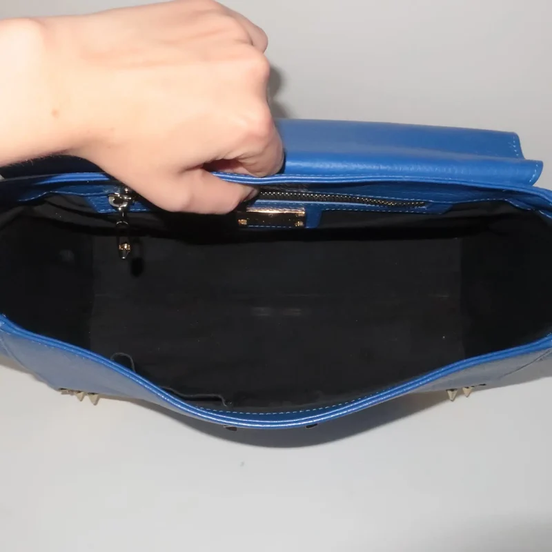 Philipp Plein Blue Crossbody Top Handle Bag