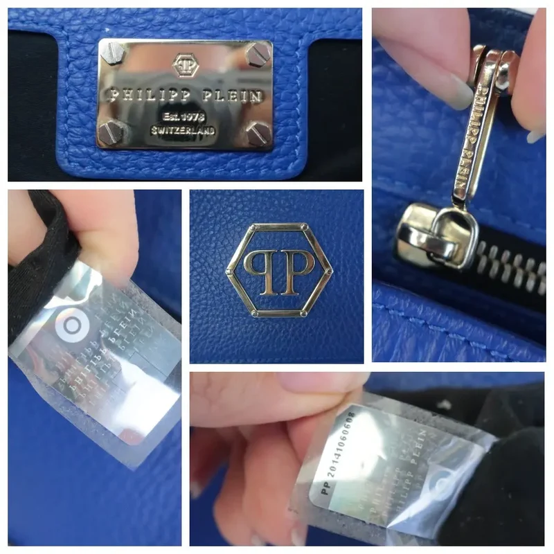 Philipp Plein Blue Crossbody Top Handle Bag