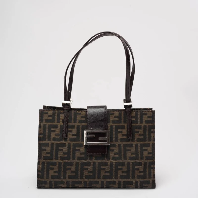 Fendi Vintage Zucca Tasche mit doppeltem Henkel