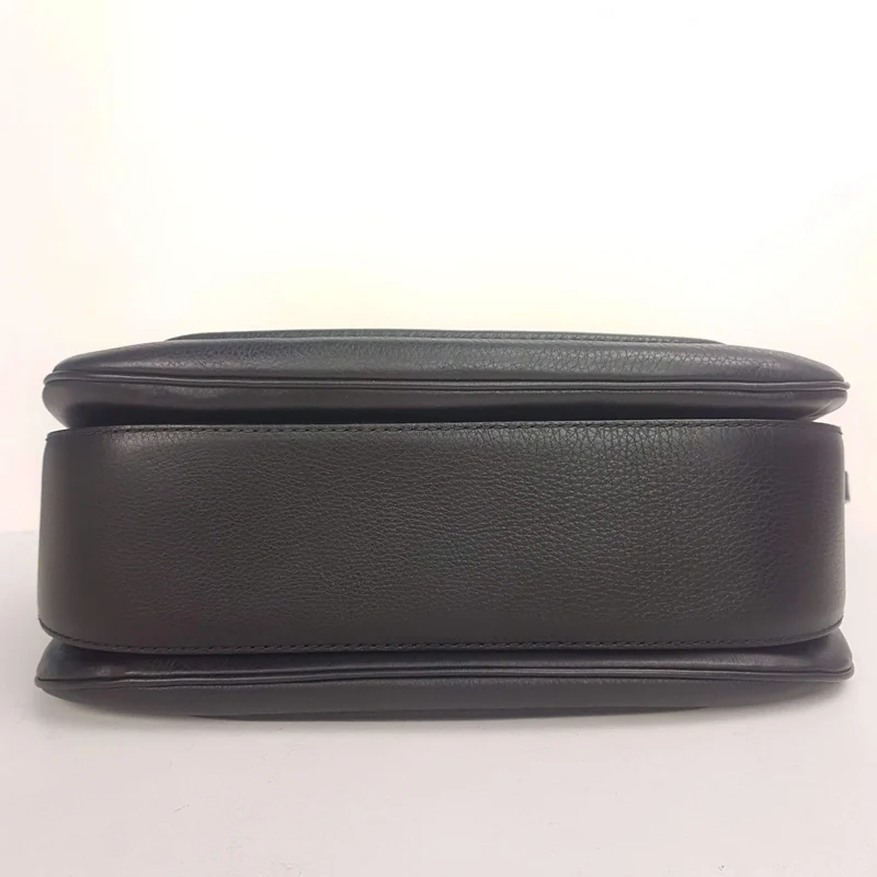 Gucci Black Leather Bamboo Top Handle Crossbody Bag