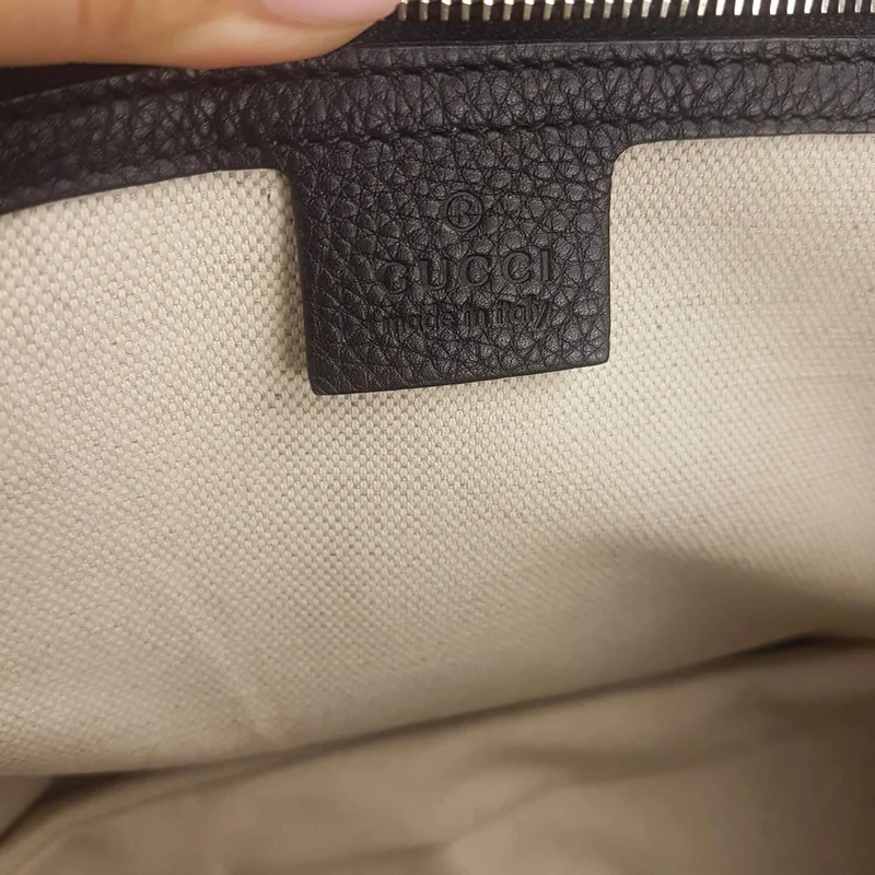 Gucci Black Leather Bamboo Top Handle Crossbody Bag