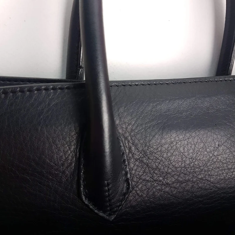 Iceberg Trapezium Black Leather Bag