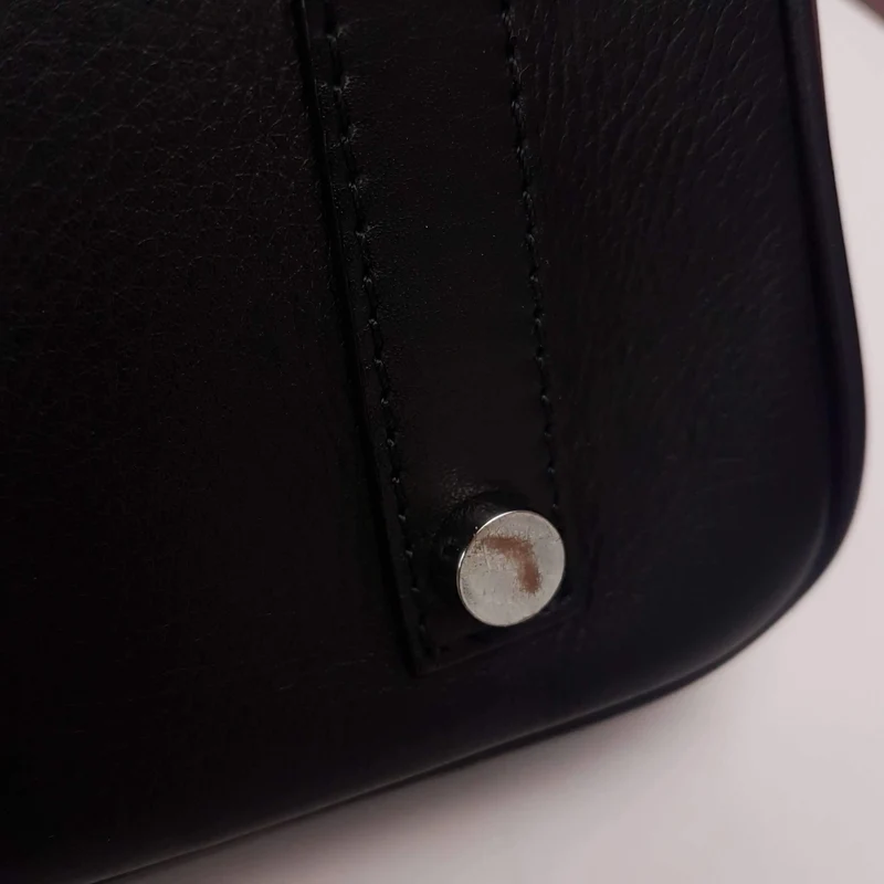 Iceberg Trapezium Black Leather Bag