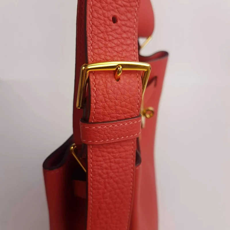 Hermes Rose Jaipur Veau Togo So Kelly GHW Shoulder Bag