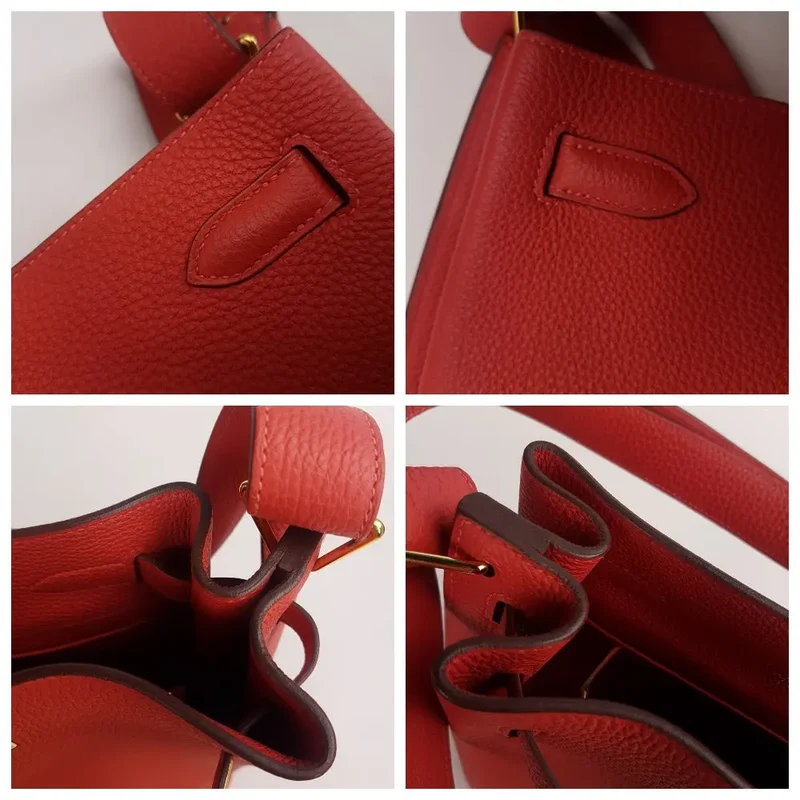 Hermes Rose Jaipur Veau Togo So Kelly GHW Shoulder Bag