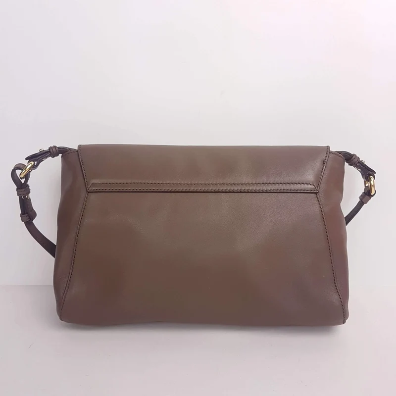Salvatore Ferragamo Brown Leather Abbey Crossbody Bag