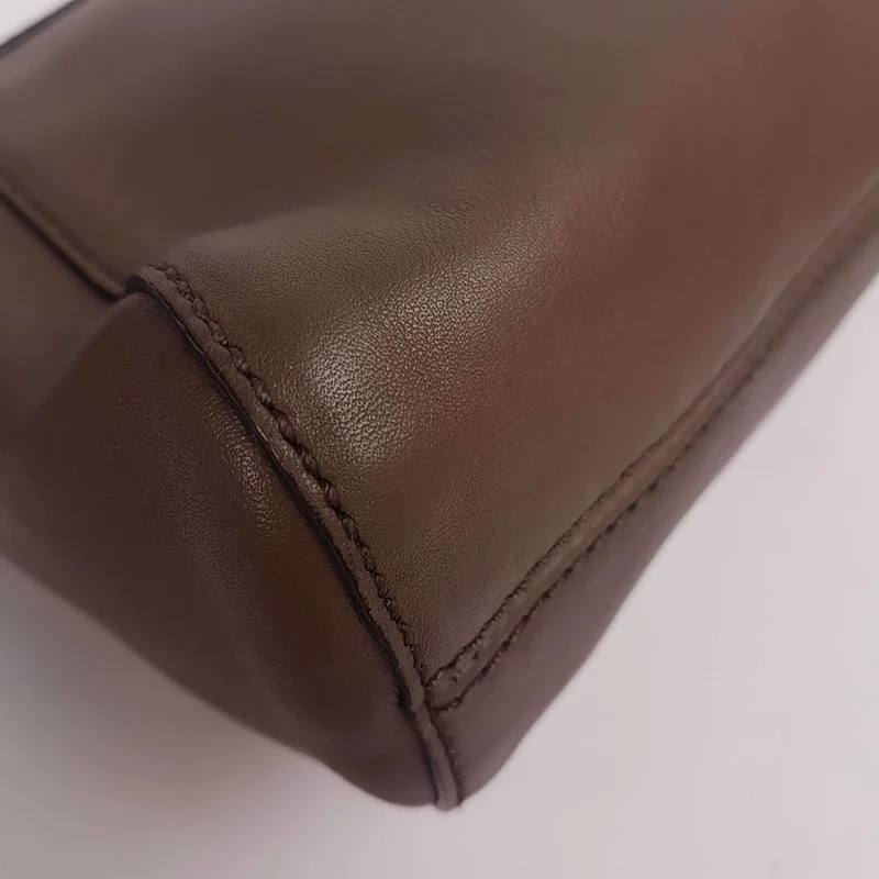 Salvatore Ferragamo Brown Leather Abbey Crossbody Bag