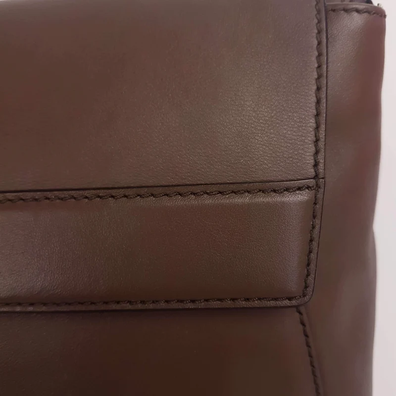 Salvatore Ferragamo Brown Leather Abbey Crossbody Bag