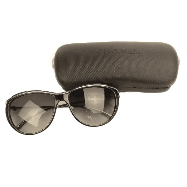 Chanel Cat Eye Bow Sunglasses Black