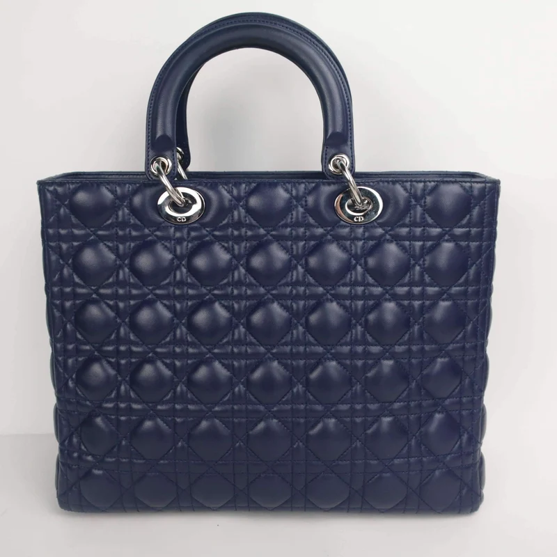 Dior Lady Dior Large Lambskin Shoulder Bag