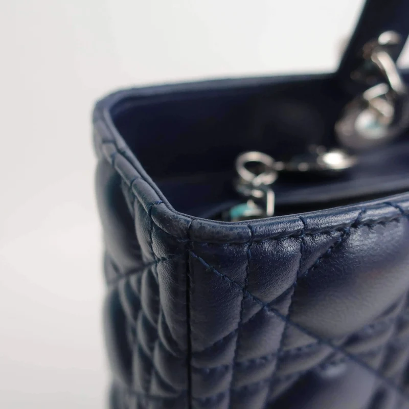 Dior Lady Dior Large Lambskin Shoulder Bag