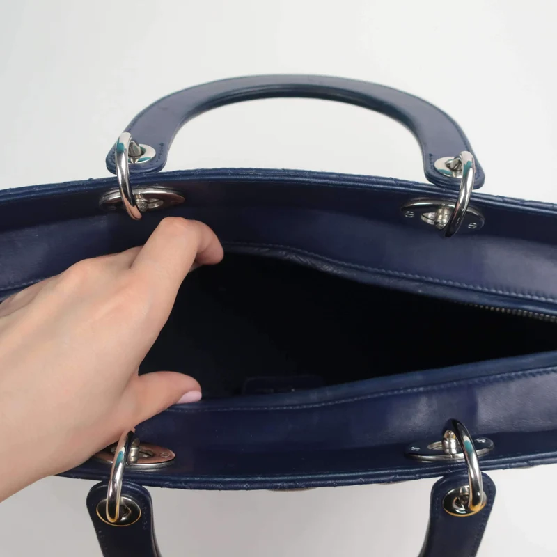 Dior Lady Dior Large Lambskin Shoulder Bag
