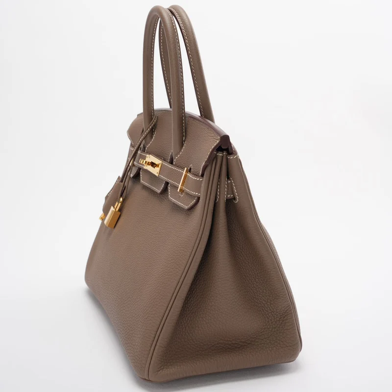 Hermes Birkin 30 cm Sellier Tasche Etoupe Togo Leder