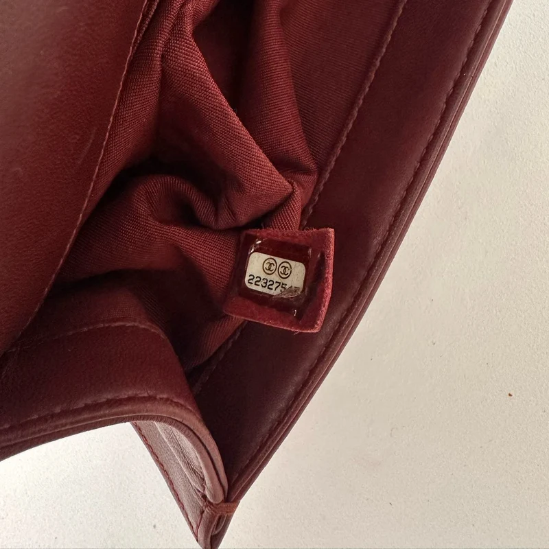 Chanel Le Boy Bag Mini Burgunderrot Burgunderrotes Lammleder