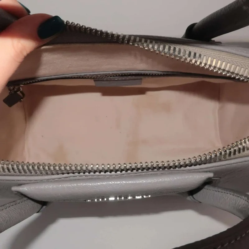 Givenchy Grey Leather Small Antigona Shoulder bag